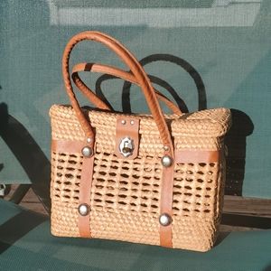 Rustic Chic Picnic Basket Inspired Handbag